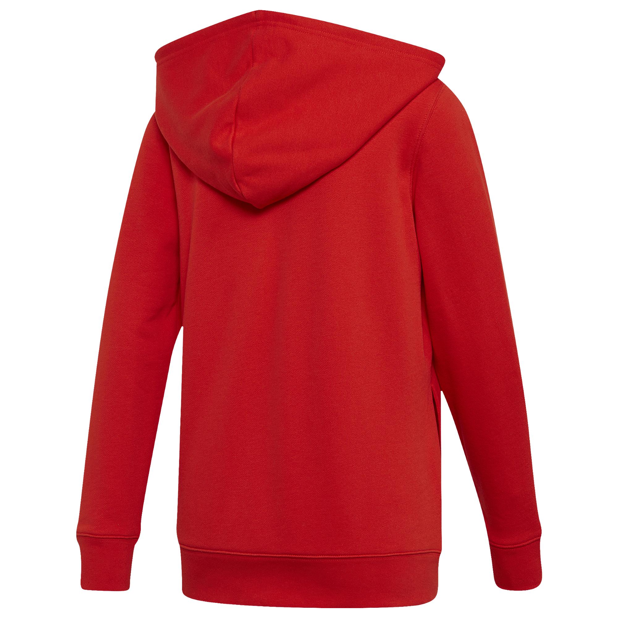 adidas trefoil hoodie red