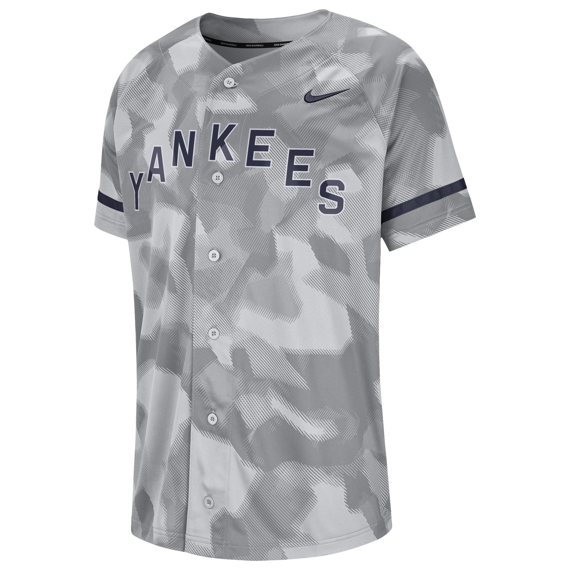 Nike New York Yankees Mlb Full Button Jersey in Gray for Men Lyst Nike New York Yankees Mlb Full Button Jersey in Gray for Men Lyst