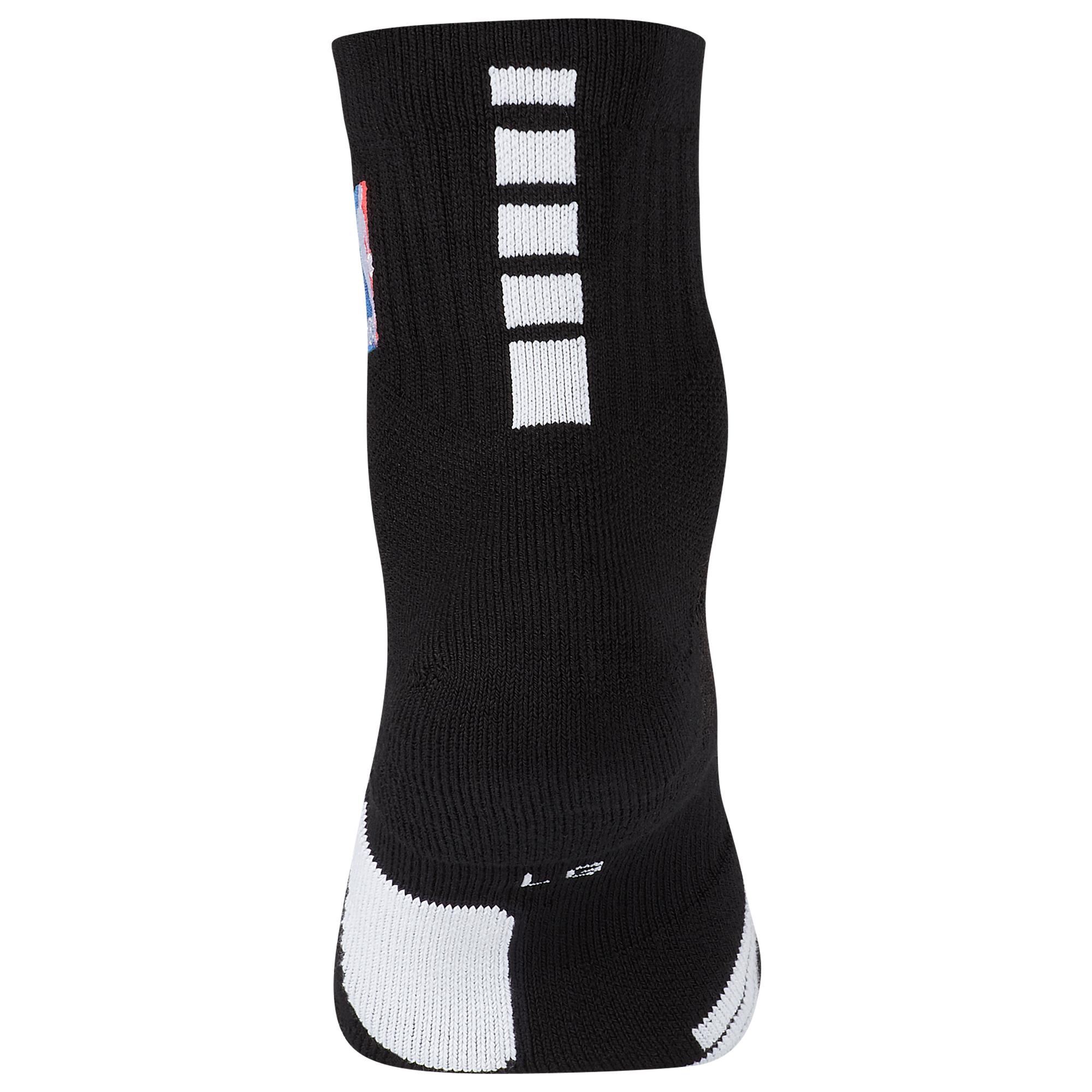 nike nba league black elite crew socks
