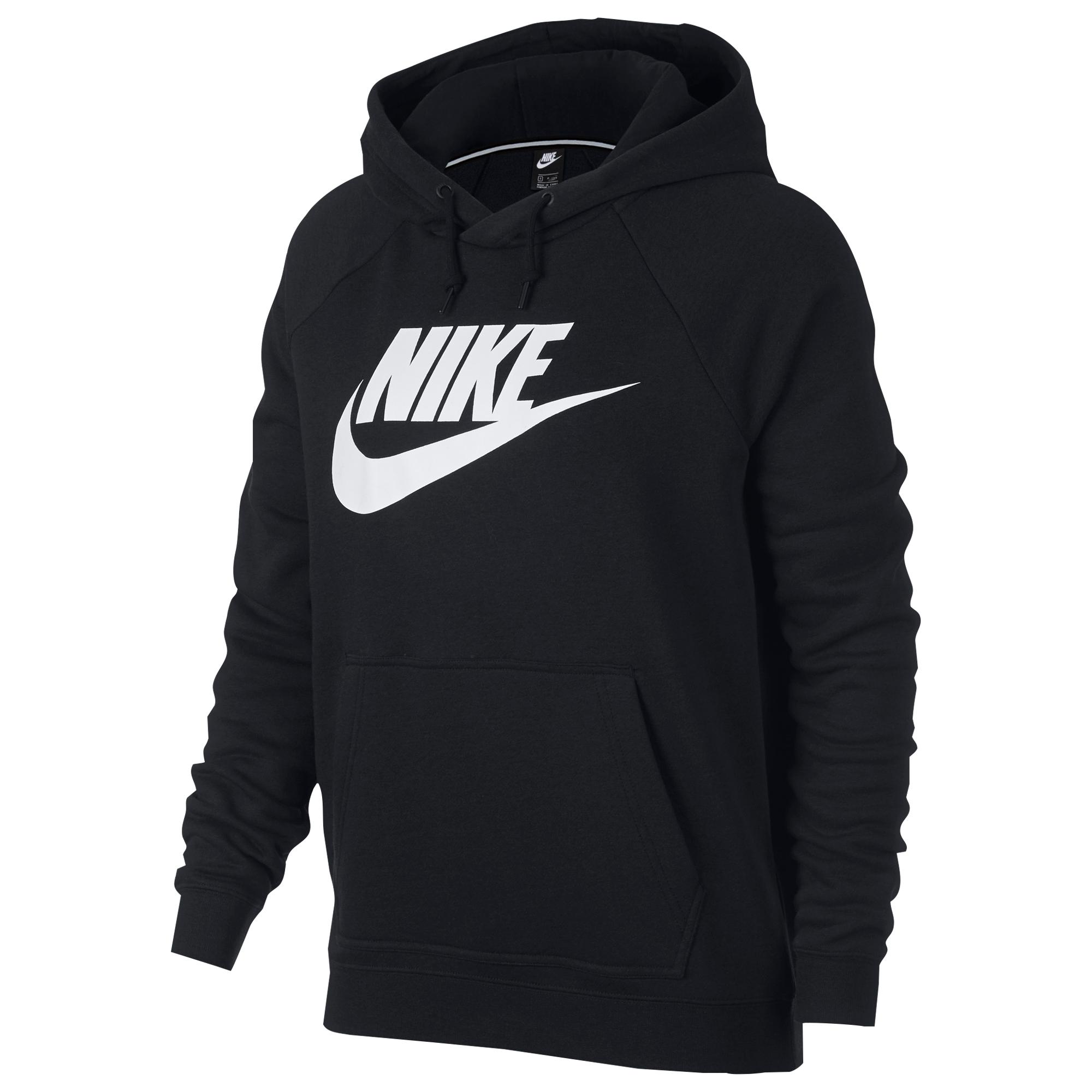 Nike Cotton Rally Futura Logo Hoodie in Black/White (Black) - Lyst