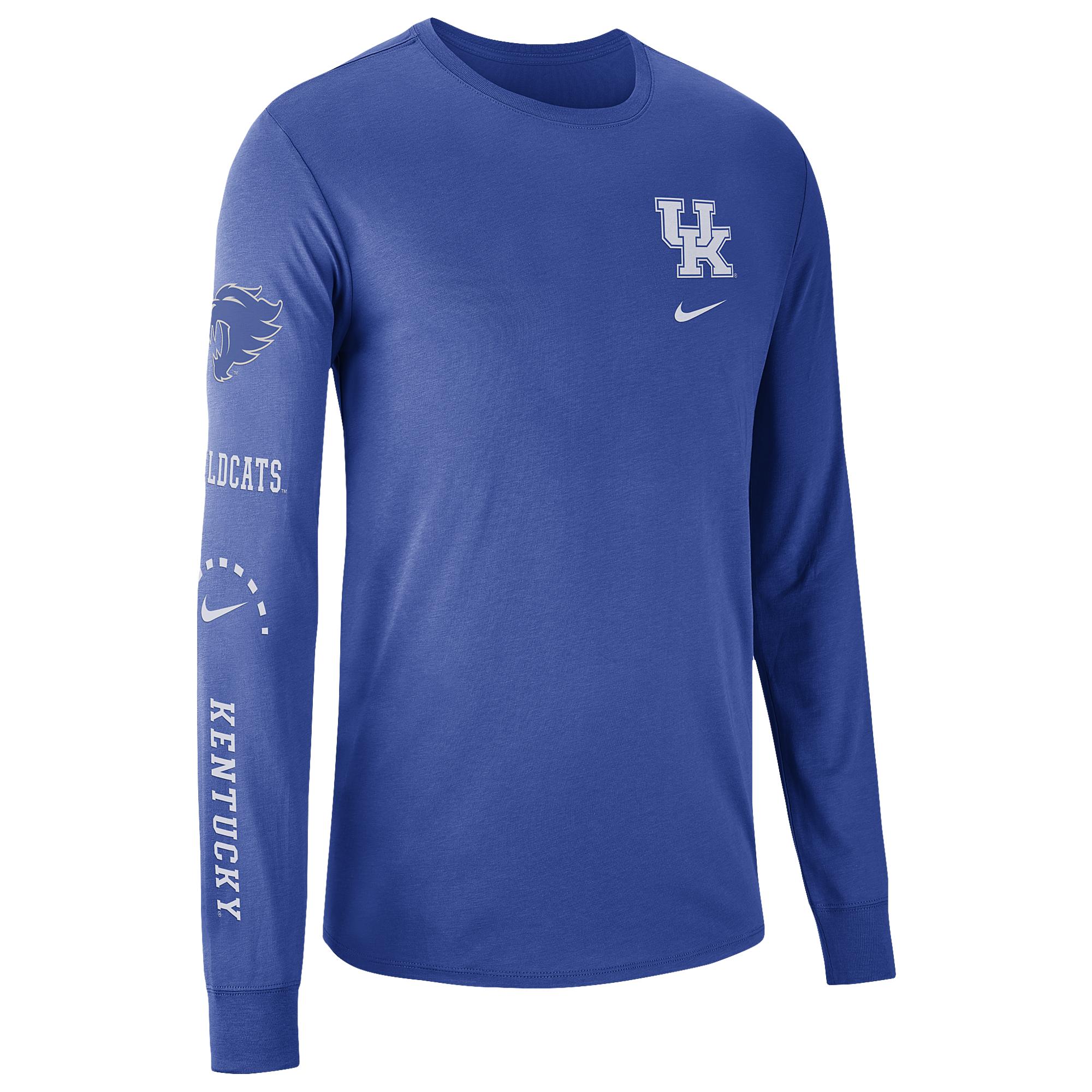 Nike College Df Cotton Long Sleeve Elevate T-shirt in Blue for Men - Lyst