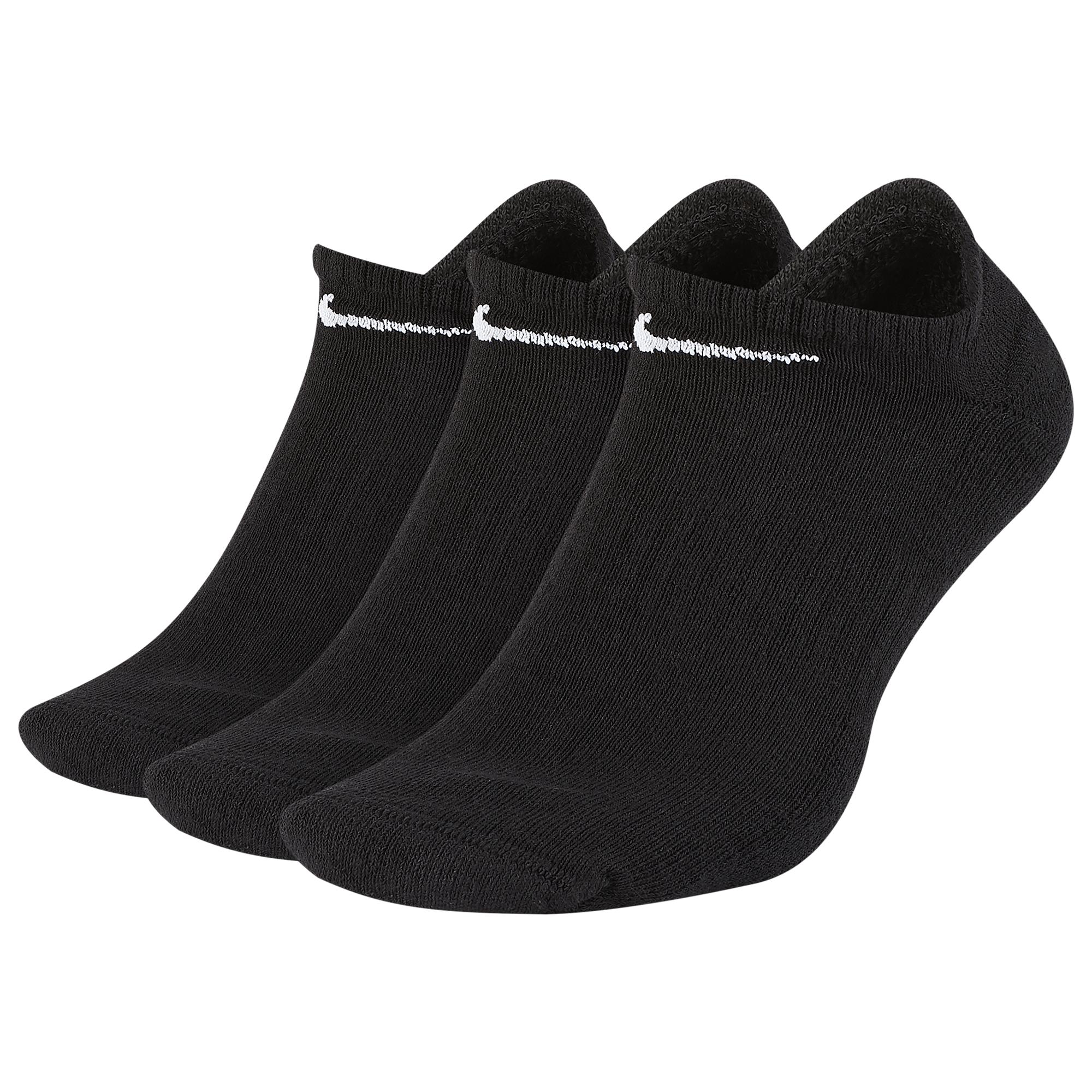 Nike 3 Pack Dri-fit Cotton No Show Socks in Black for Men - Save 15% - Lyst