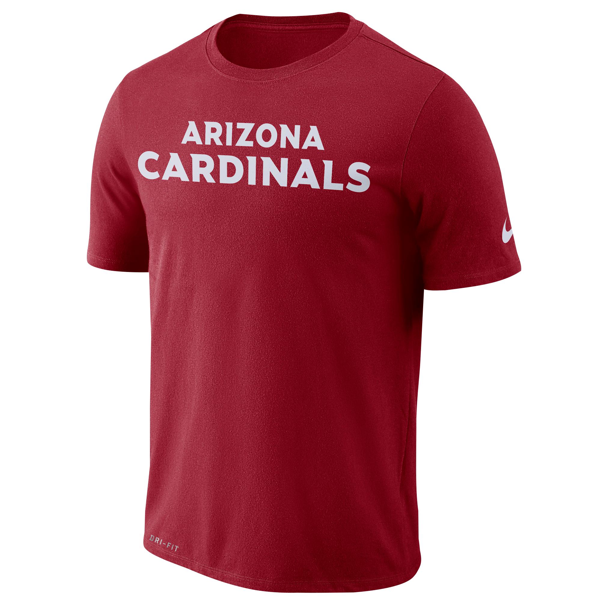 Nike Arizona Cardinals Nfl Df Cotton Wordmark Essential T-shirt in Red ...