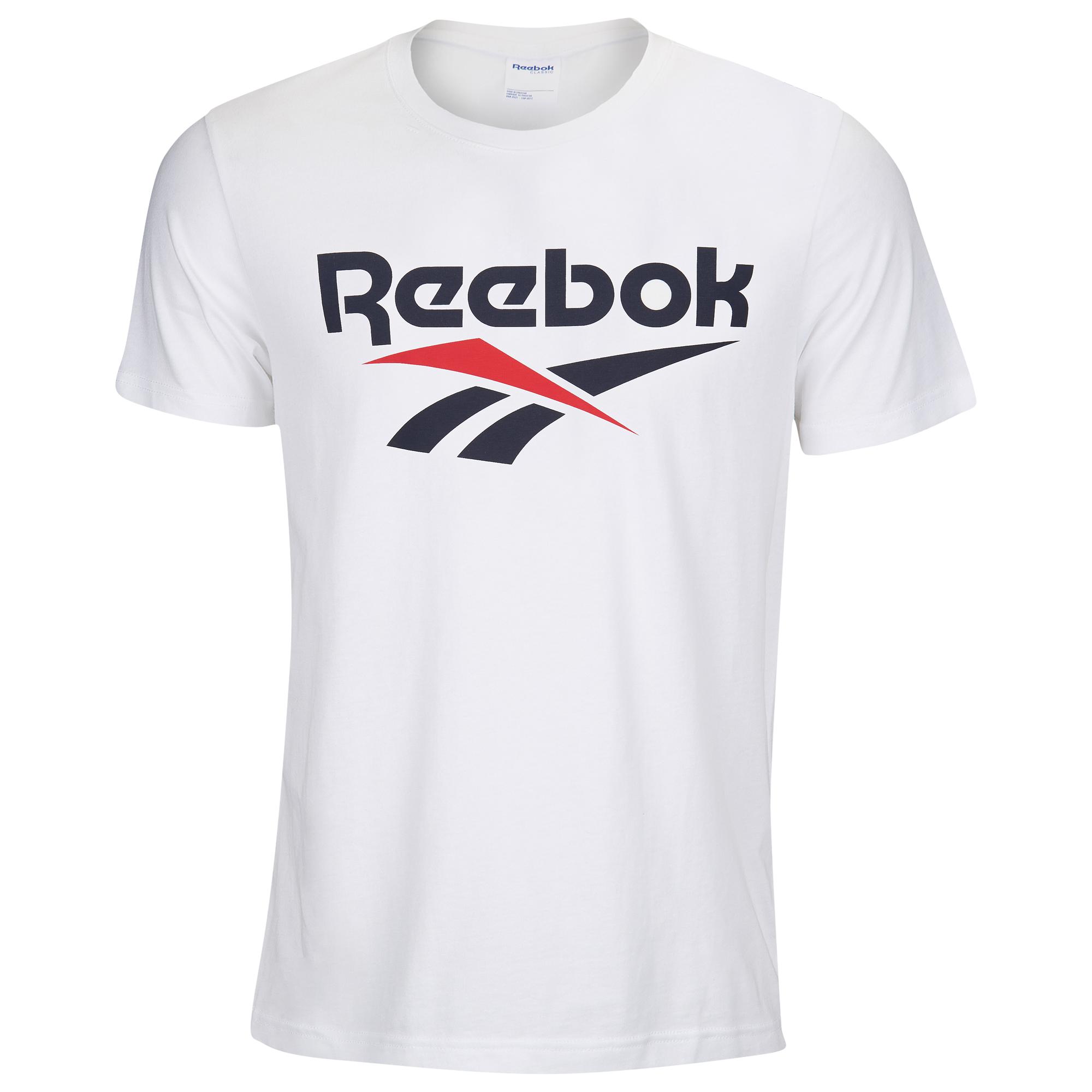 Reebok Short Sleeve Logo T-shirt in White for Men - Lyst