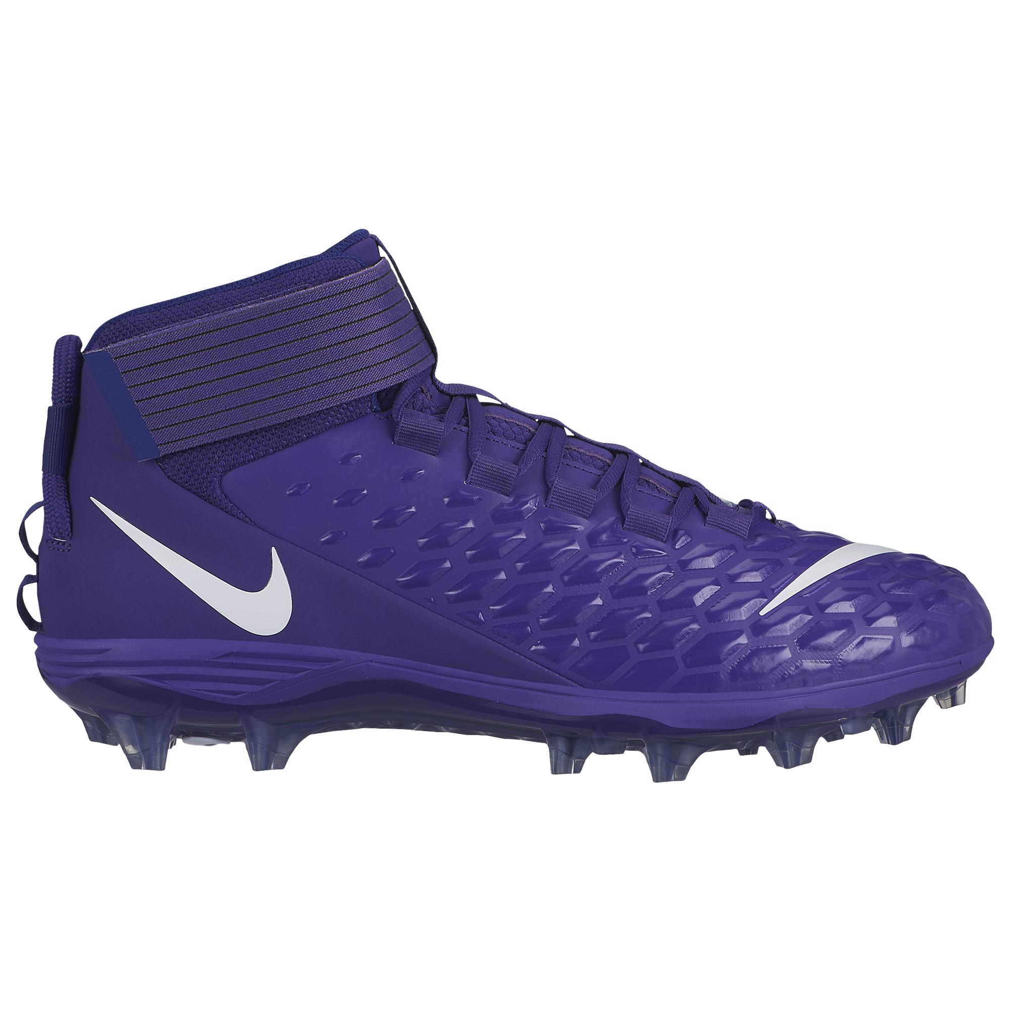 black and purple football cleats