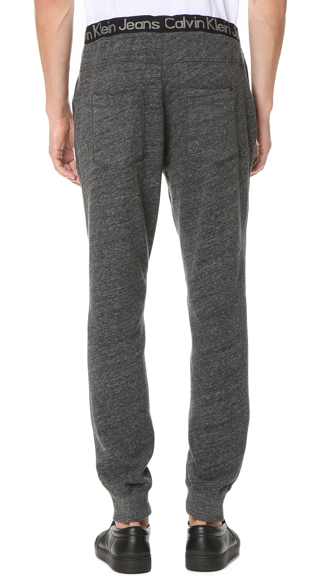 Calvin Klein Logo Waistband Sweatpants in Gray for Men - Lyst