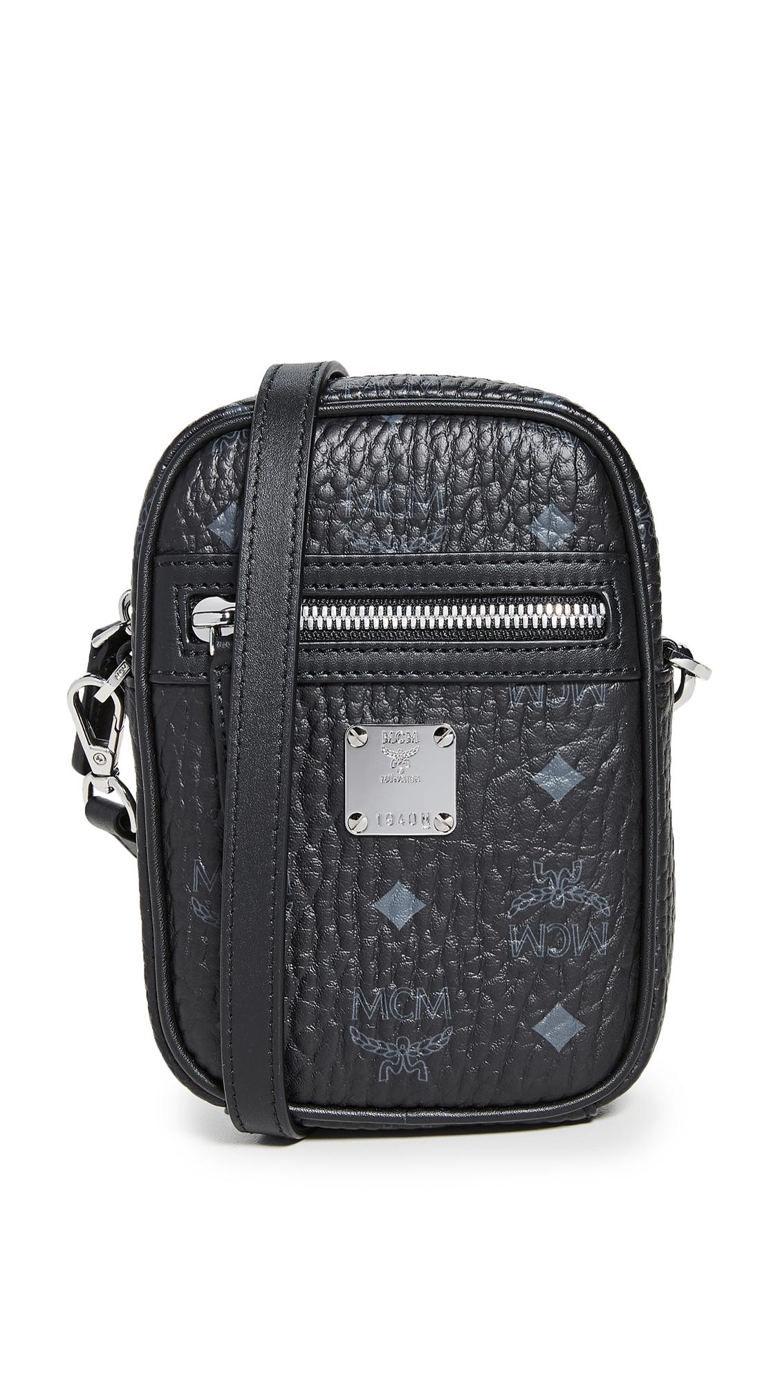 MCM Visetos Original X Mini Crossbody Bag in Black for Men - Lyst