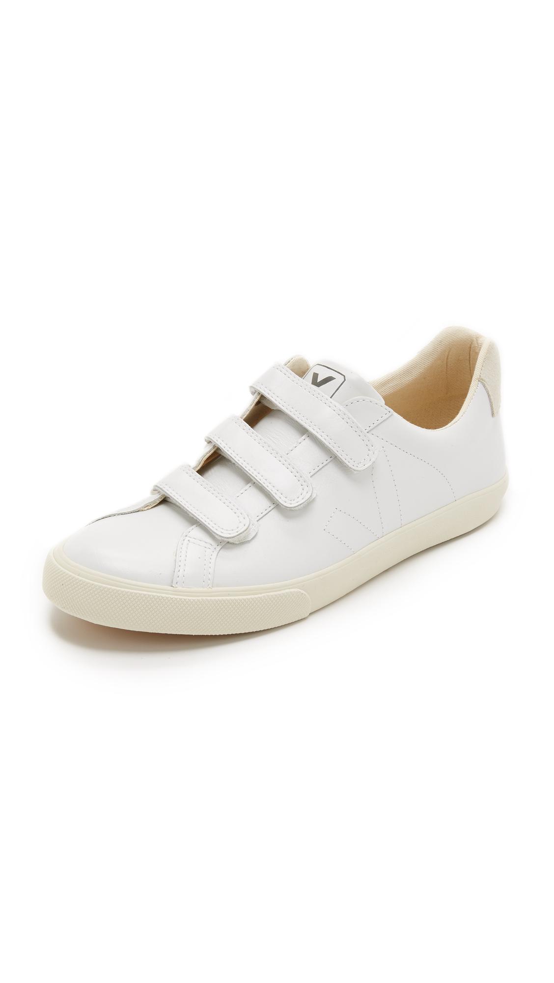 Veja Esplar Velcro Leather Sneakers In White For Men Lyst