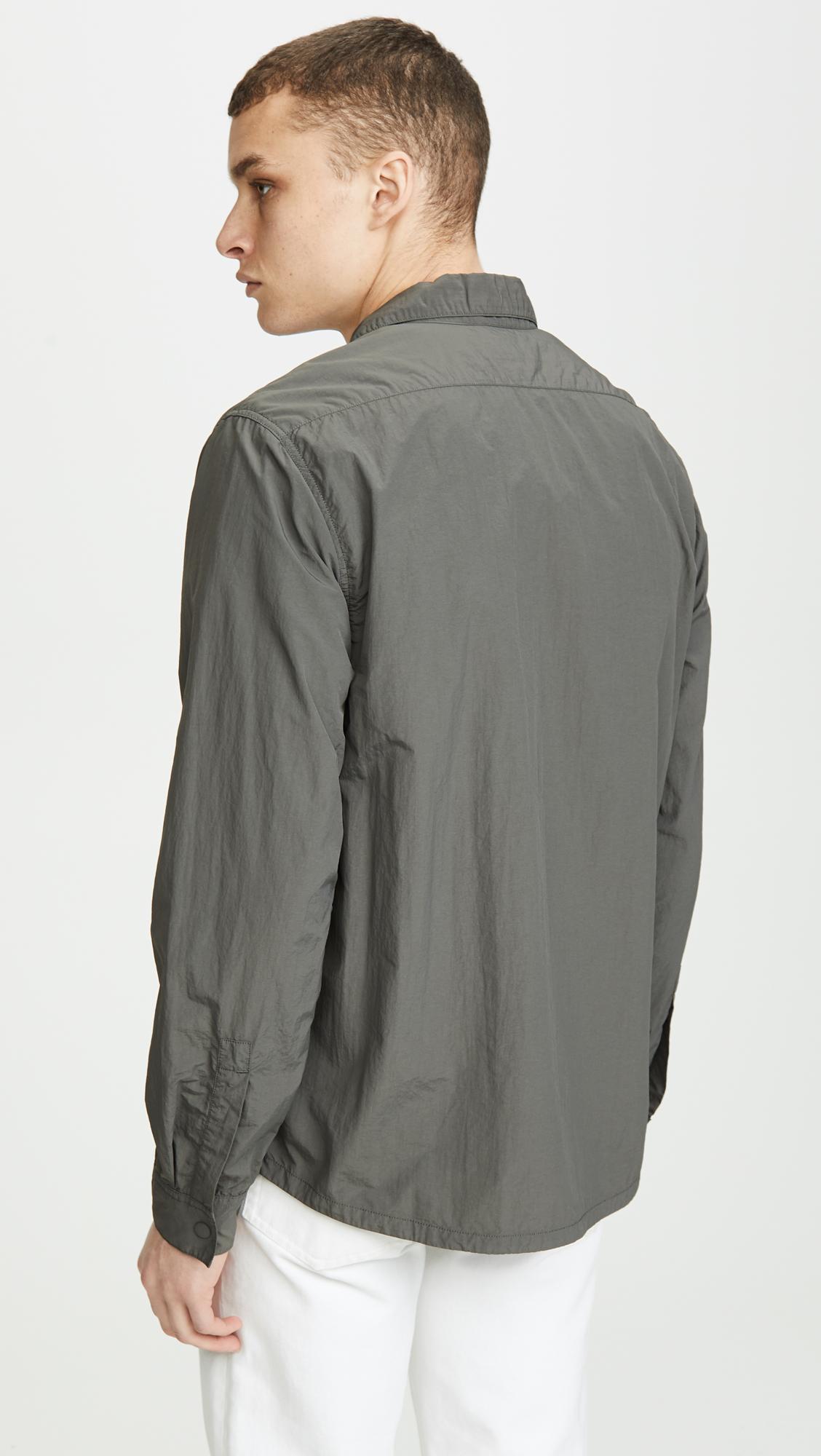 J.Crew Packable Nylon Shirt Jacket in Gray for Men Lyst