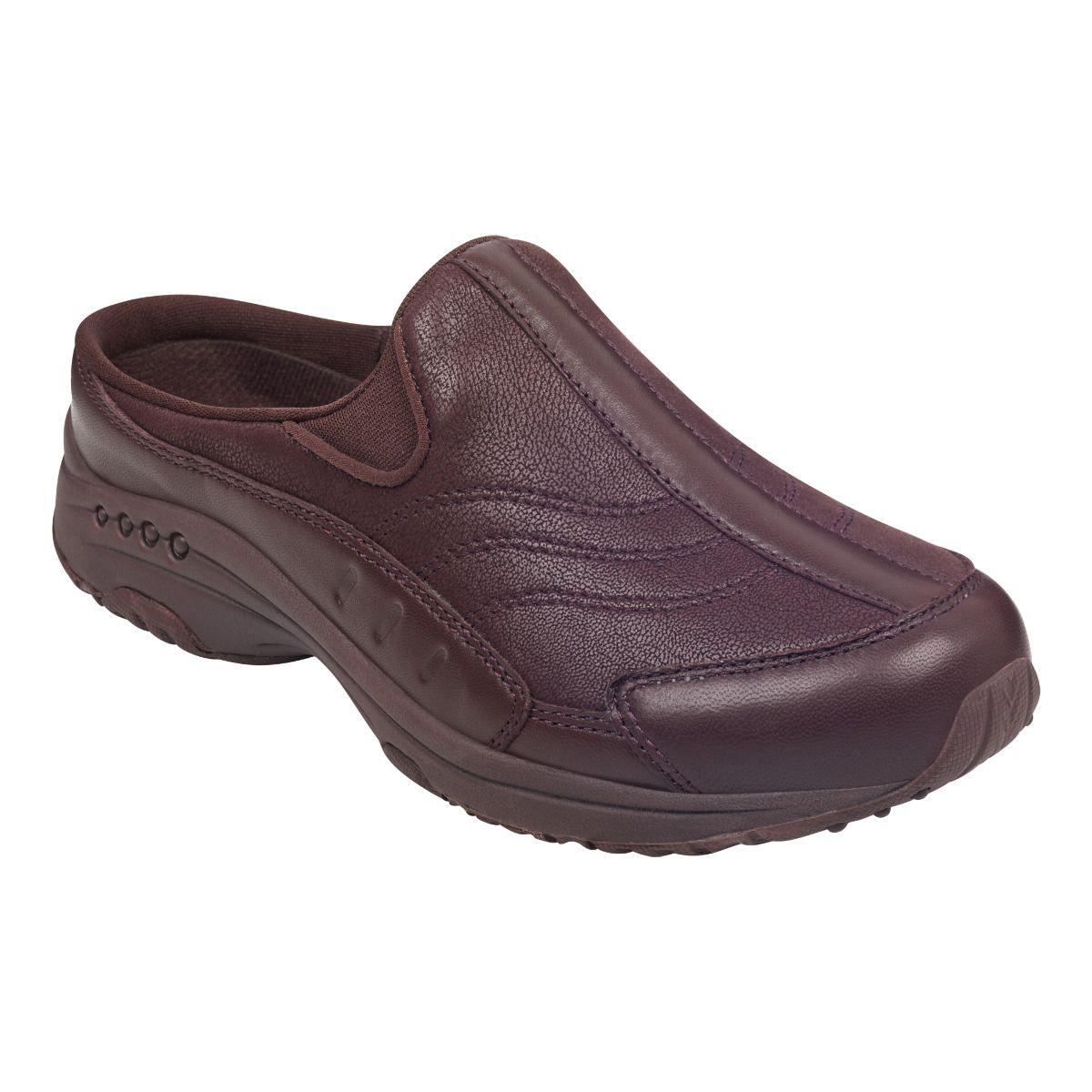 Easy Spirit Traveltime Leather Clogs in Black Leather (Black) Lyst