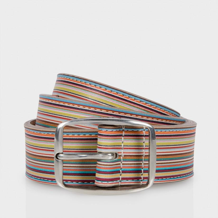 paul smith signature stripe belt