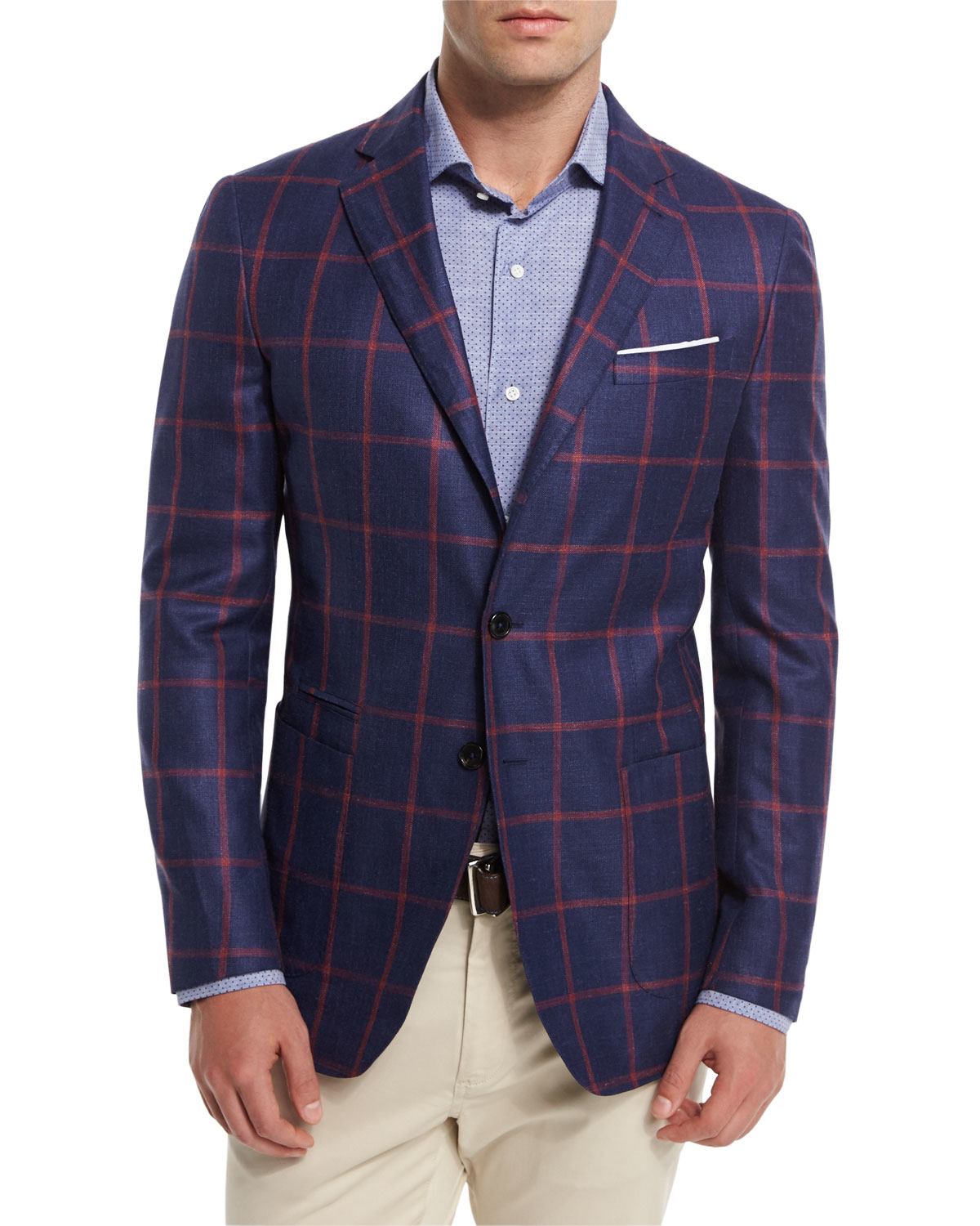 Lyst - Peter Millar Coastal Check Cashmere-blend Sport Coat in Blue