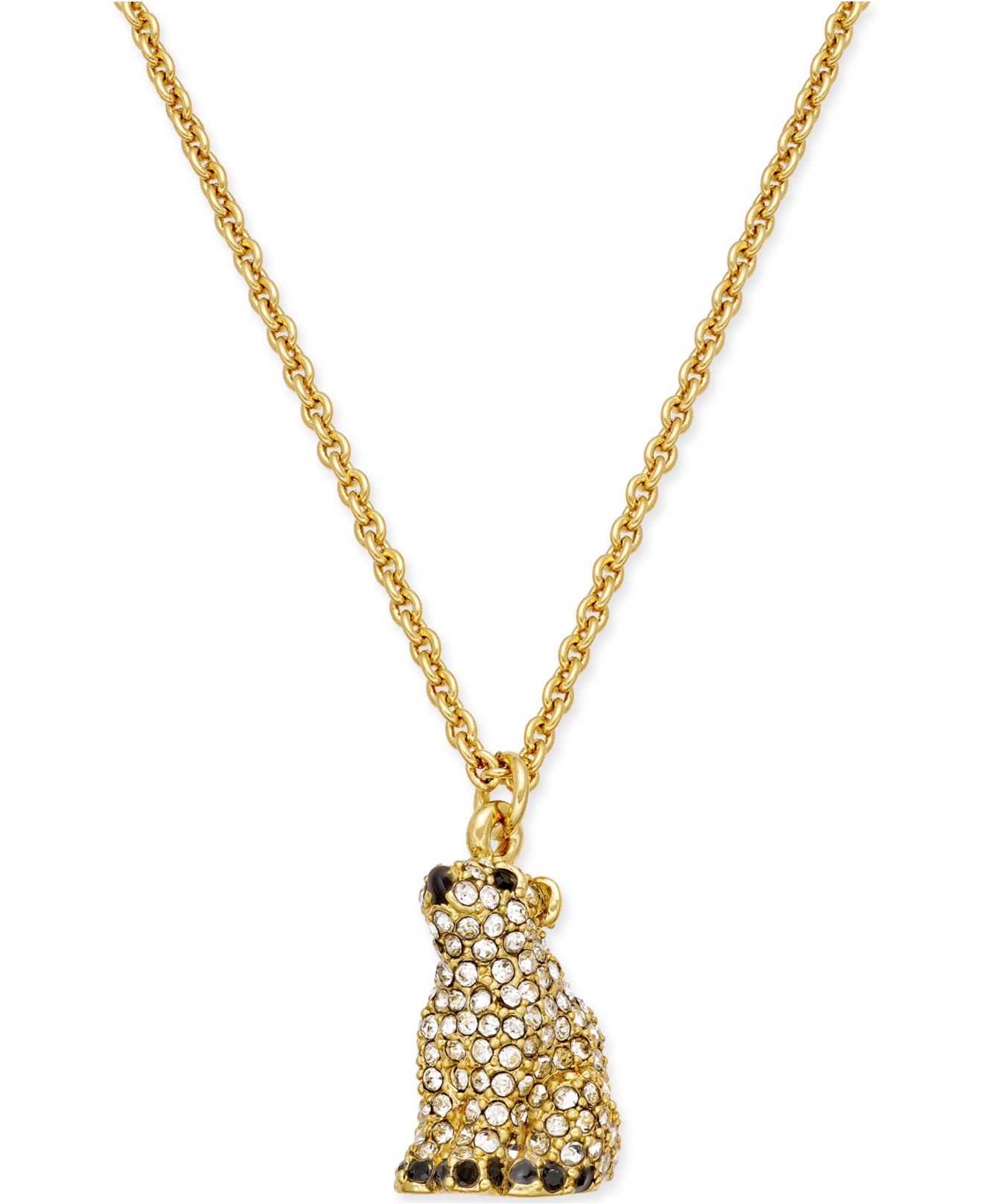 Lyst Kate Spade New York Goldtone Pave Polar Bear Pendant Necklace