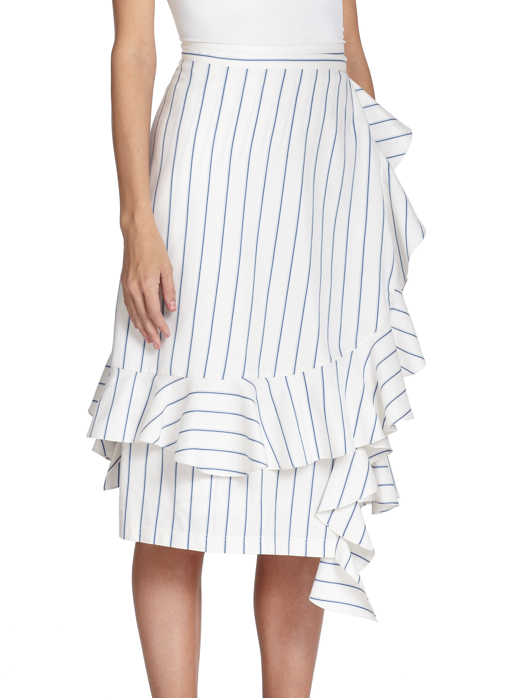 maxi ruffle wrap skirt