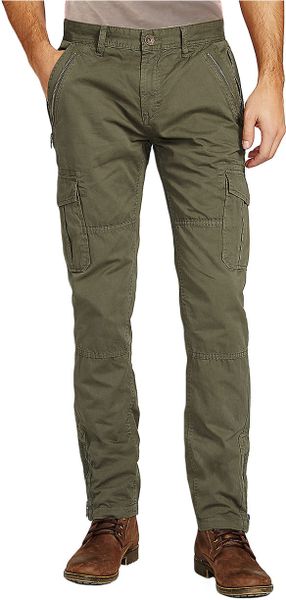 Guess Iconic Twill Cargo Pants in Green for Men | Lyst