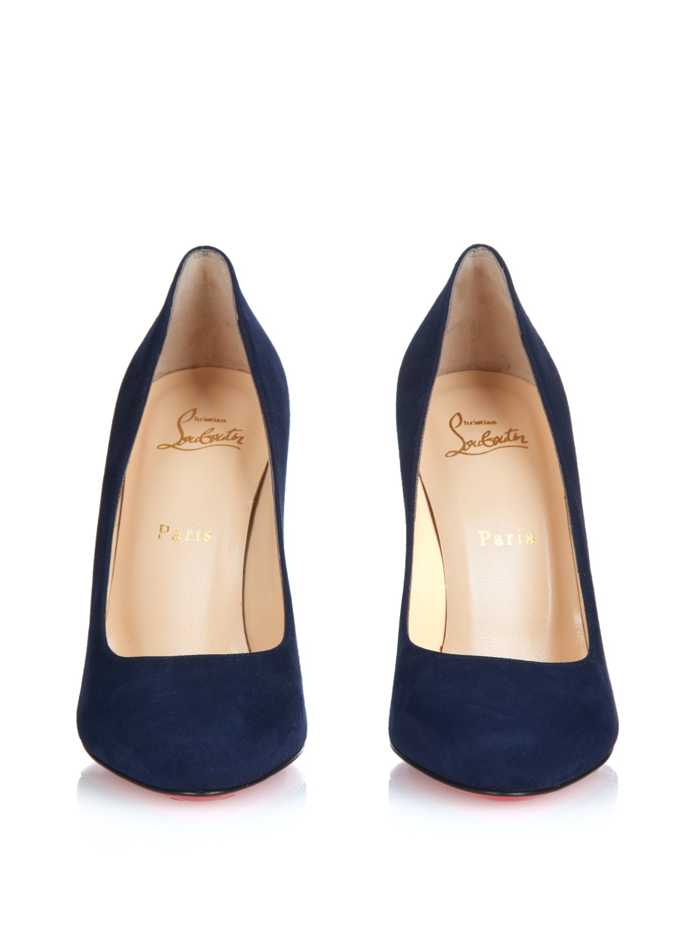 Christian louboutin Ticopump Suede Pumps in Blue (NAVY) | Lyst