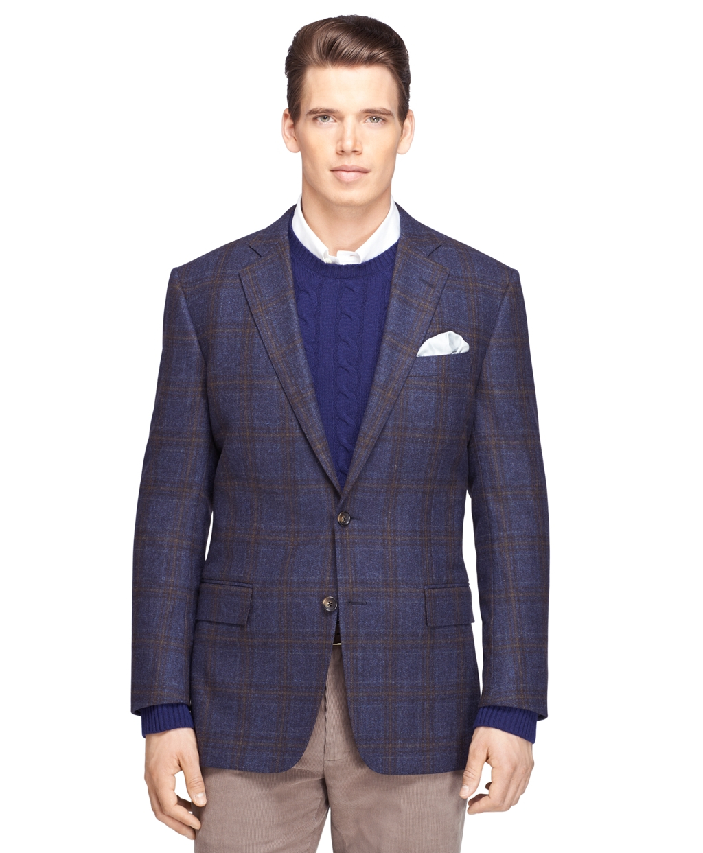 Brooks Brothers Regent Fit Blue Plaid with Rust Deco Sport Coat in Blue ...