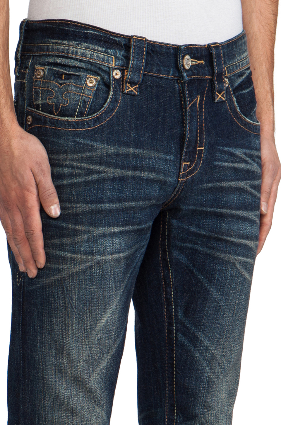 mens rock revival jeans