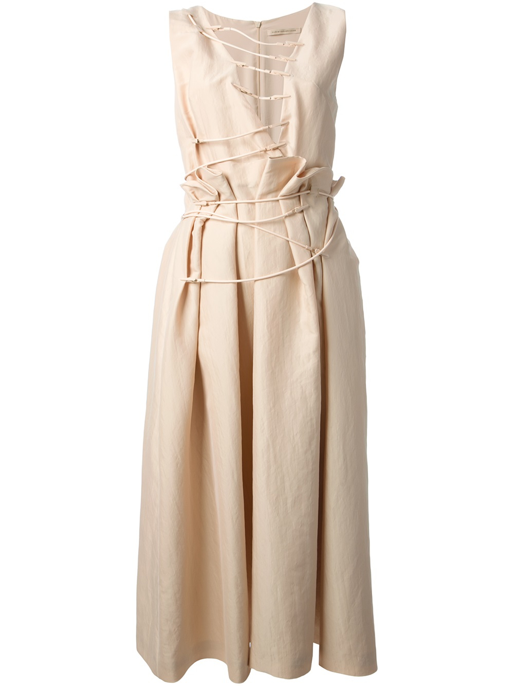 Lyst - Christopher Kane Strappy Dress in Natural