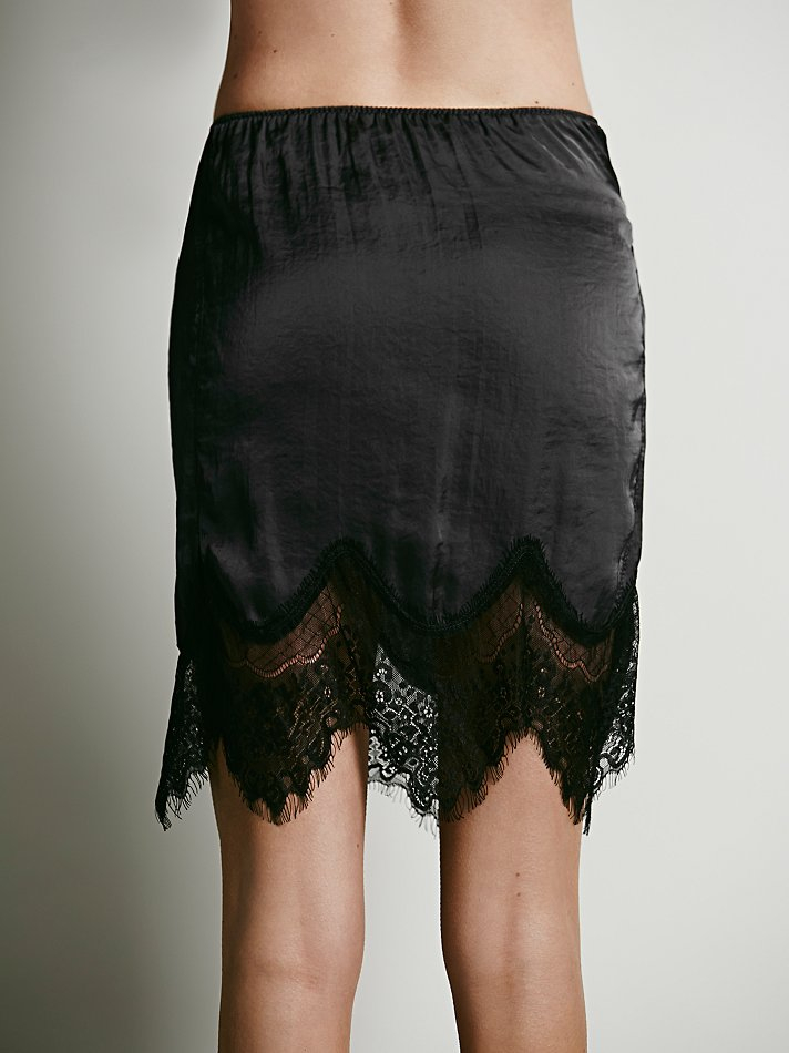 Lyst Free people Short But Sweet Half Slip in Black