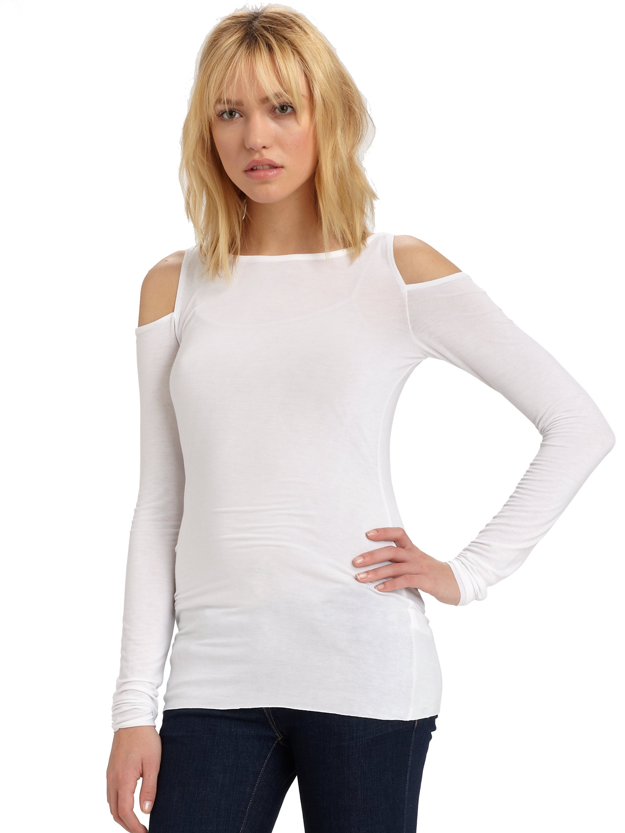 white cold shoulder tops uk