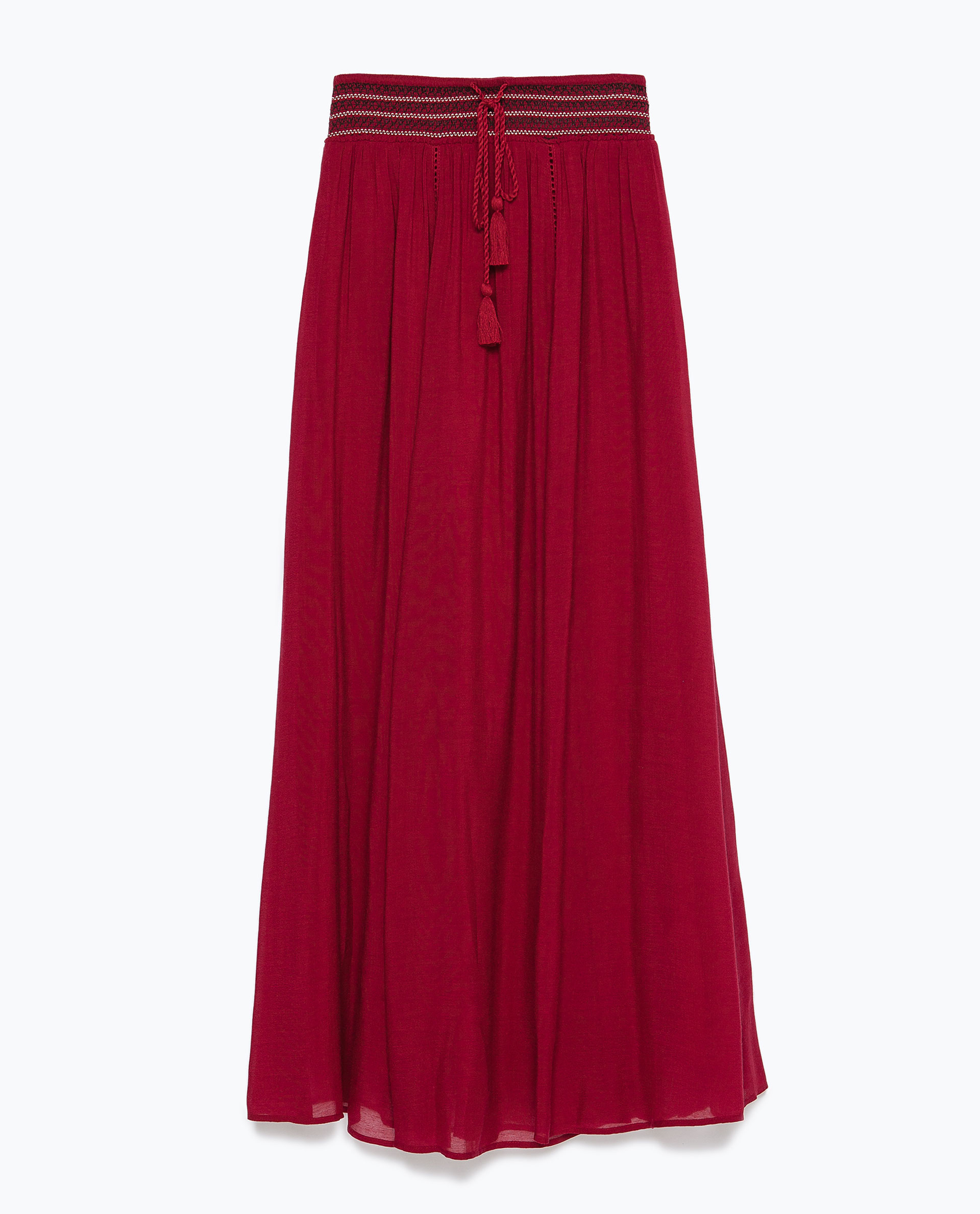 Zara Flowing Skirt in Red Lyst