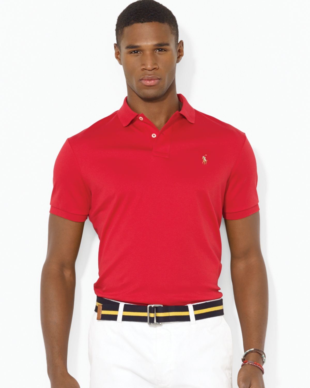 Pink pony Polo Pima Soft Touch Classic Polo Shirt - Regular Fit in Red ...