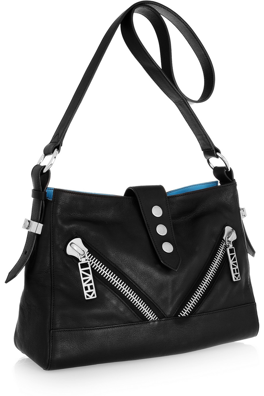 Lyst Kenzo Kalifornia Medium Leather Shoulder Bag in Black