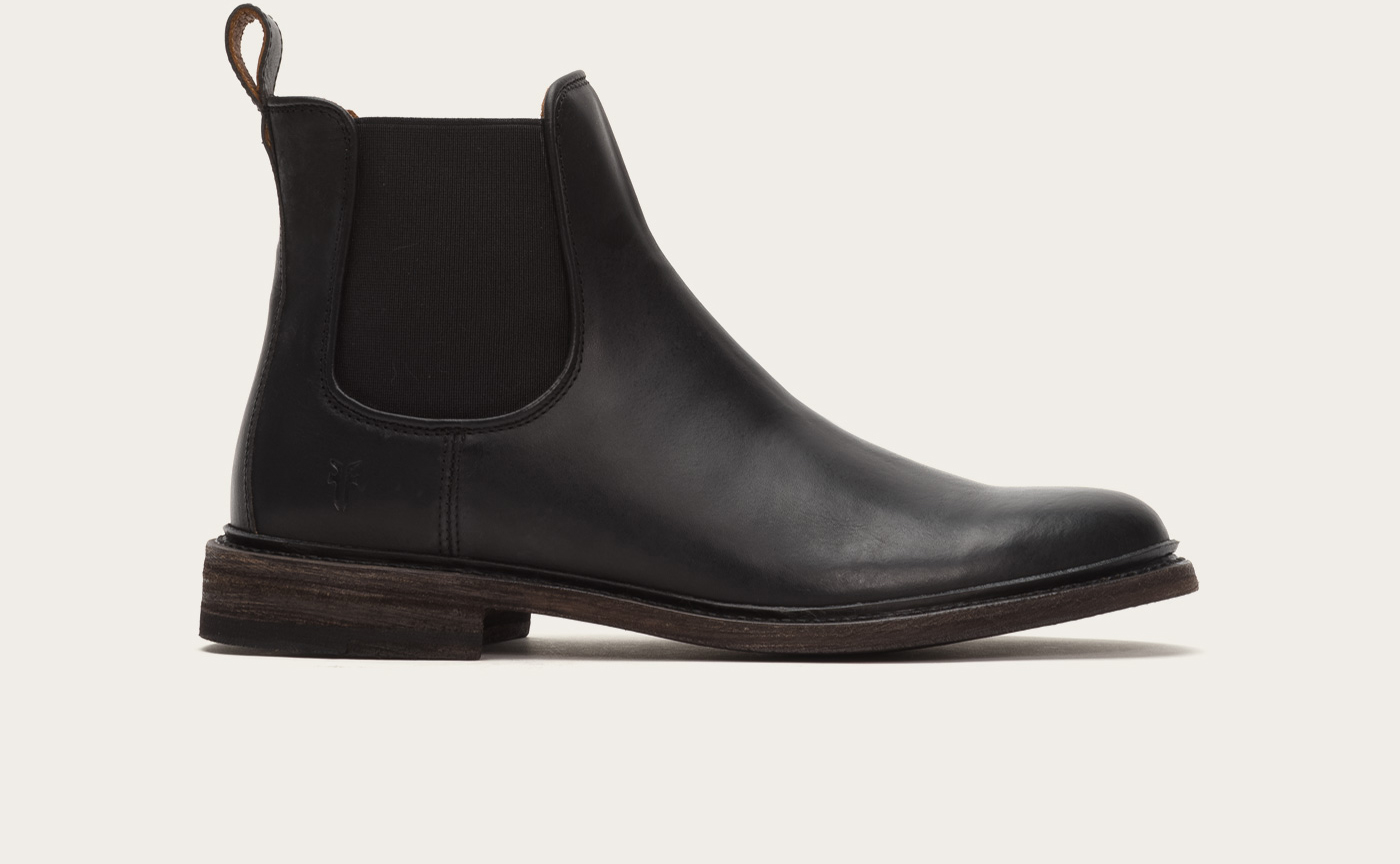 Frye James Leather Chelsea Boots in Black for Men | Lyst