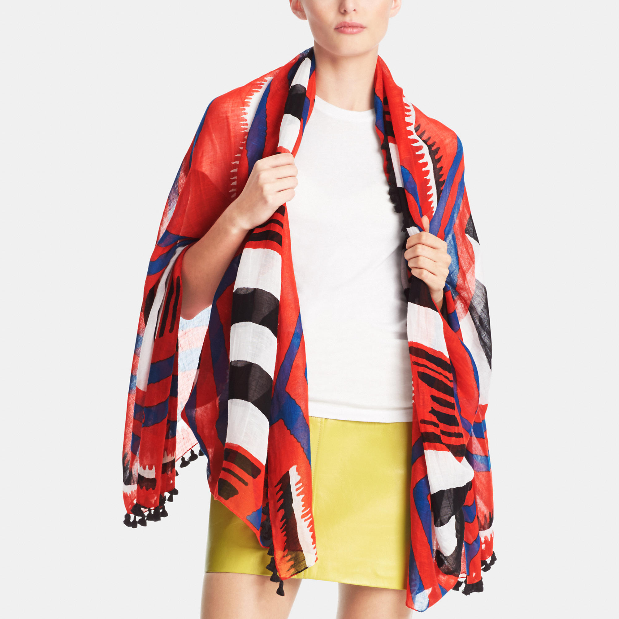 Coach Fire Dance Shawl With Tassels in Red Lyst