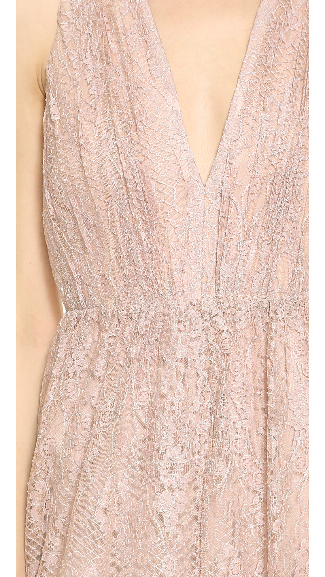 alice and olivia pink lace dress