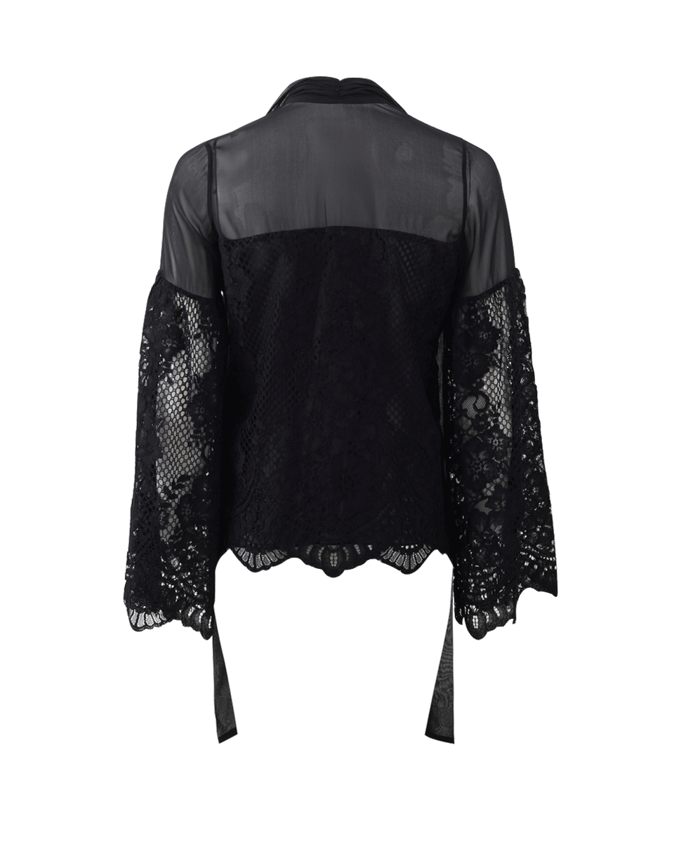 Lyst - Alexis Salvatore Lace Button Top in Black