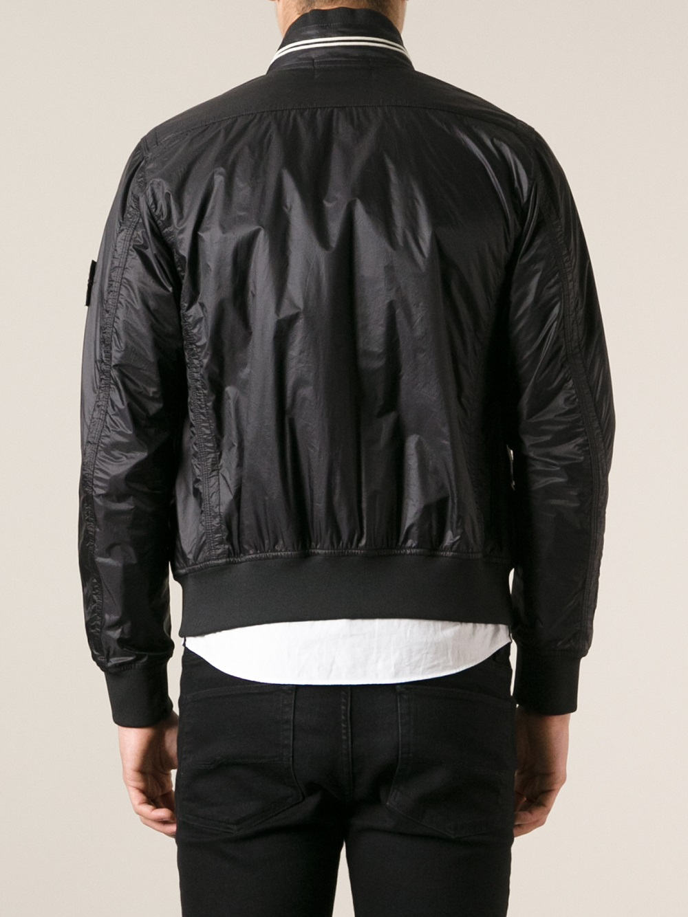 Lyst - Stone Island Bomber Jacket in Black for Men