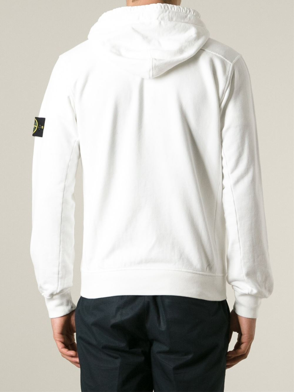 stone island white joggers