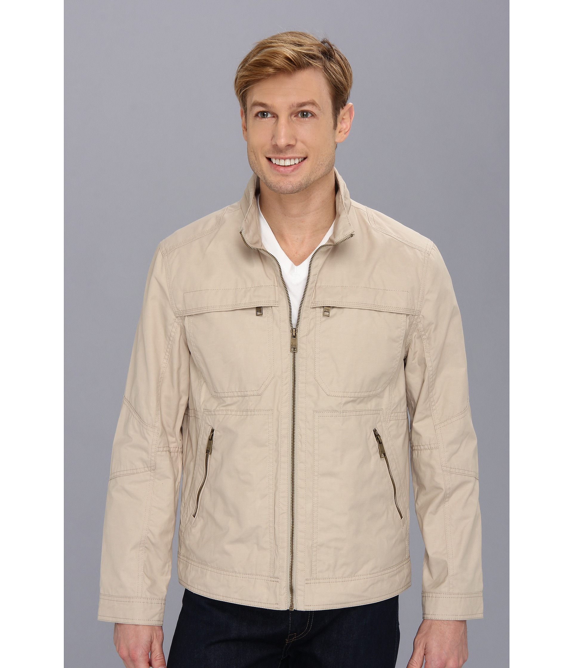 Marc new york by andrew marc Clay Jacket in Beige for Men (Sahara) | Lyst