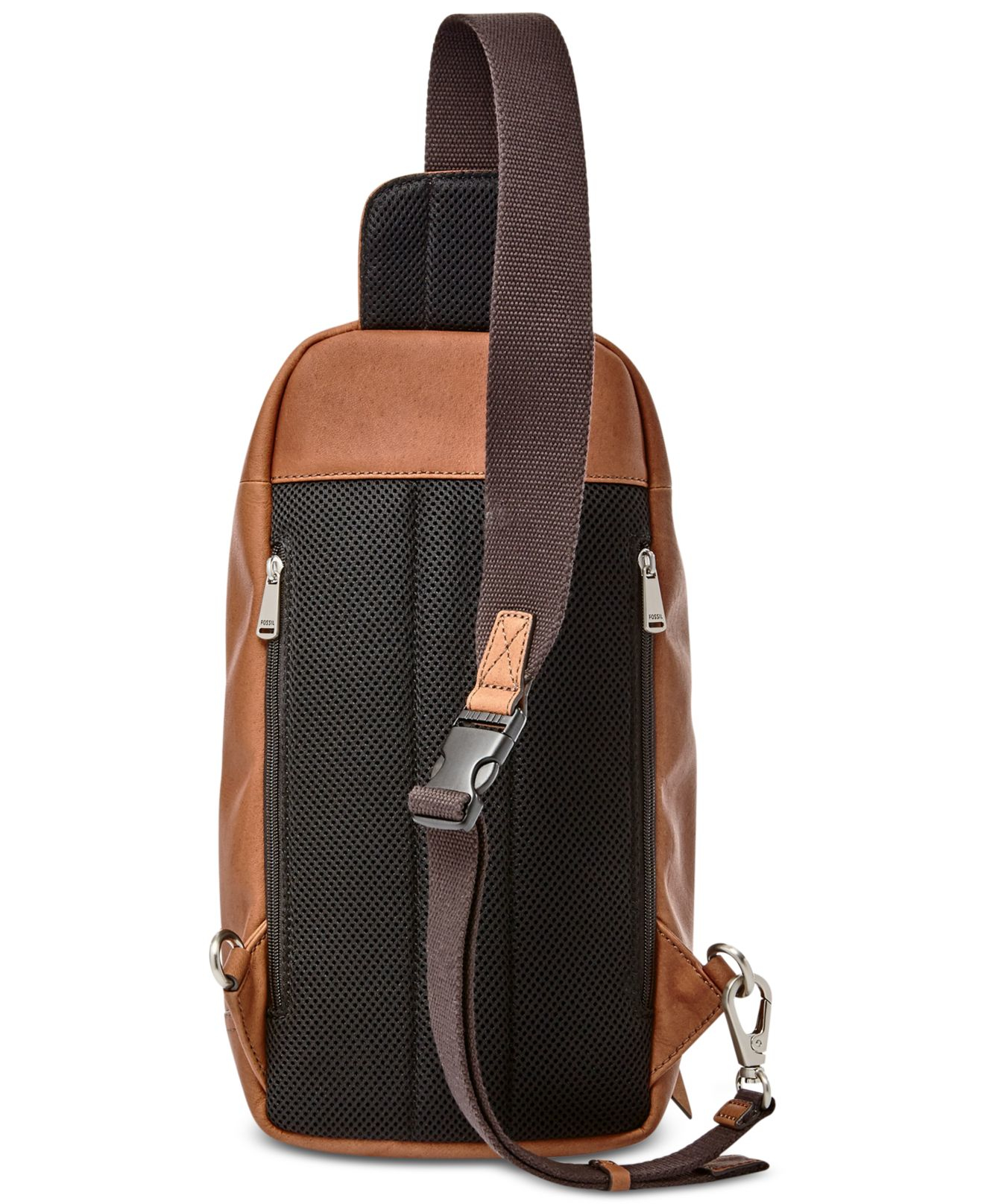 Fossil Miller Leather Crossbody Backpack in Brown for Men (Cognac) | Lyst