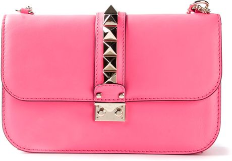 Valentino Rockstud Shoulder Bag in Pink (pink & purple) | Lyst