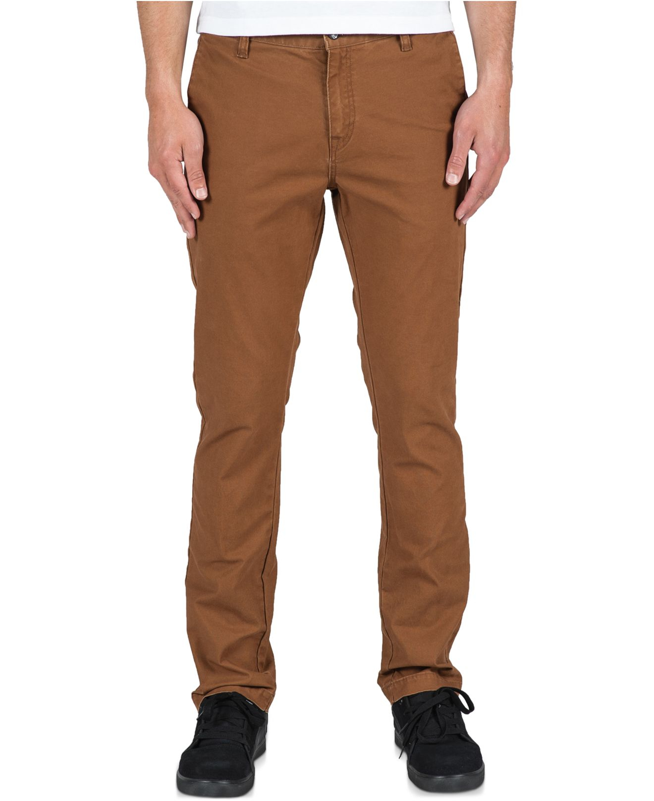 Volcom Frickin Slim-fit Canvas Chino Pants in Brown for Men | Lyst