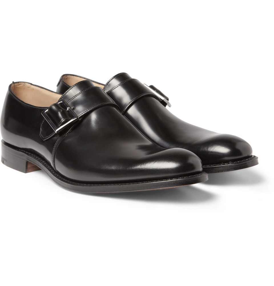 black monk strap mens shoes