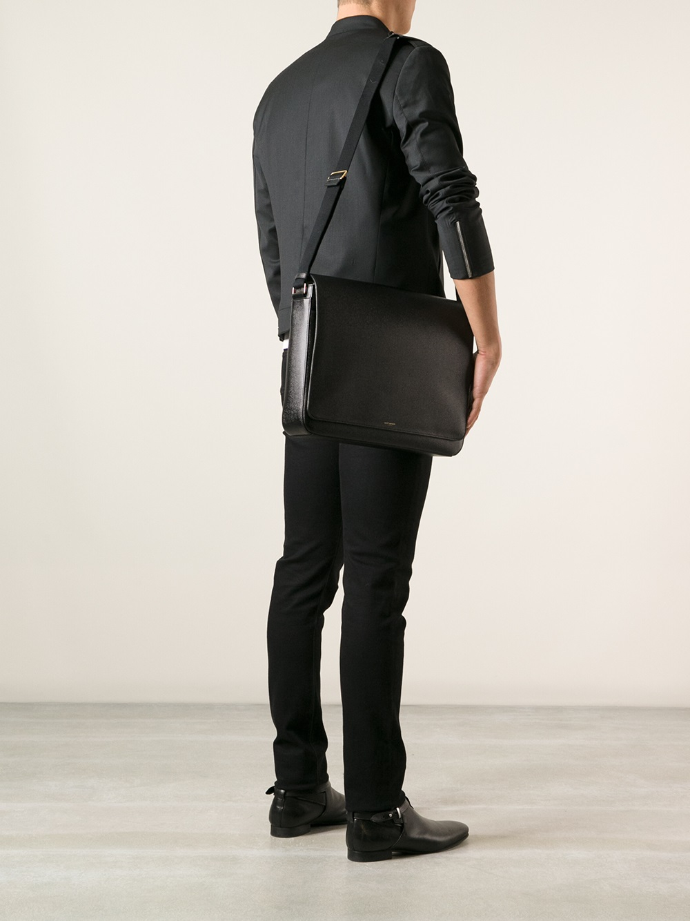 Lyst - Saint Laurent Messenger Bag in Black for Men