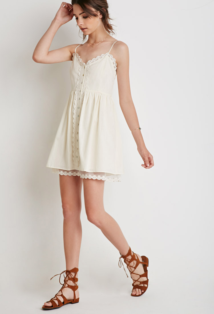 Forever 21 cream dress best sale