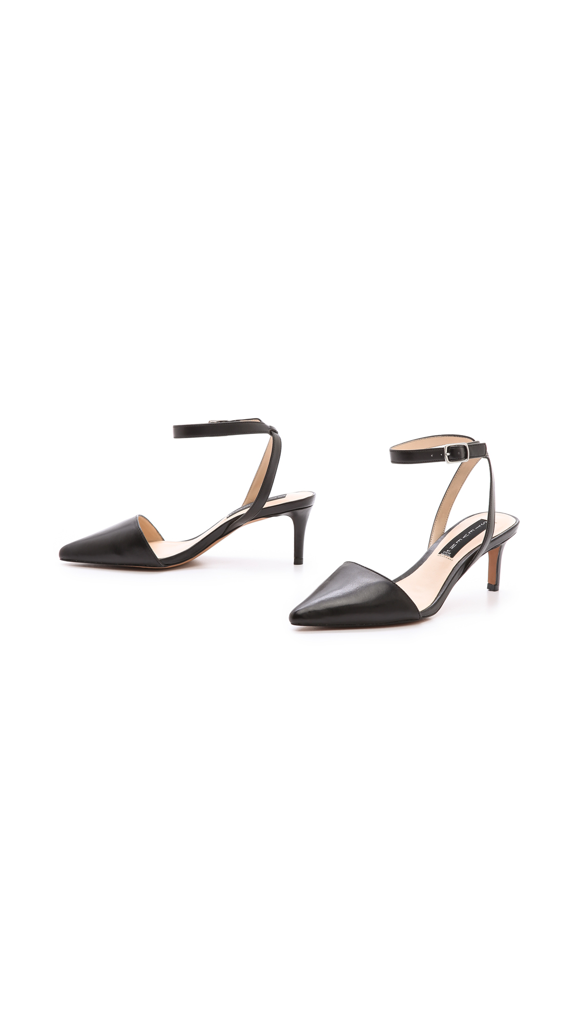 Lyst - Steven By Steve Madden Caydence Ankle Strap Low Heels in Black