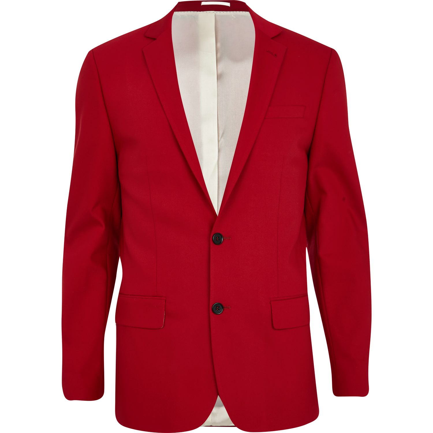 River island Bright Red Slim Suit Jacket in Red for Men | Lyst