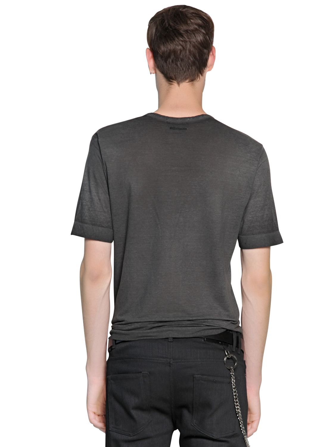 Lyst - Diesel Black Gold Fade Effect Light Cotton T-Shirt in Gray for Men