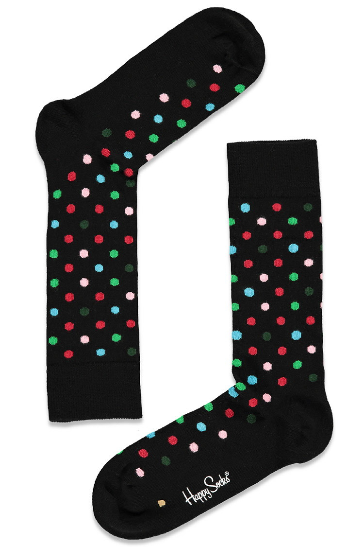 Lyst - Forever 21 Happy Socks Dotted Crew Socks in Black for Men