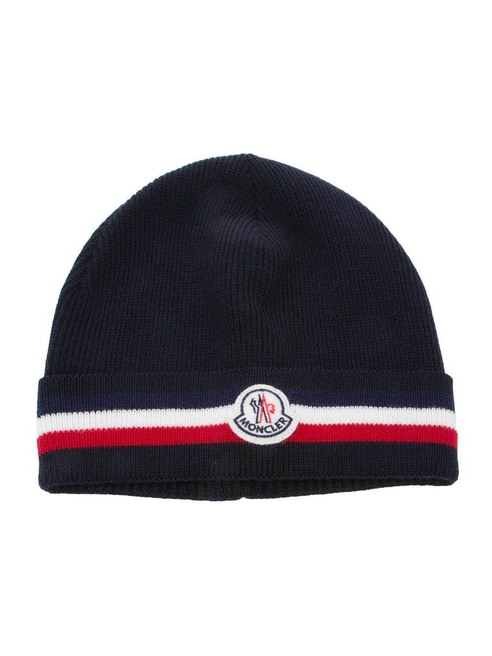 Moncler Logo Beanie Hat in Blue for Men (navy) | Lyst