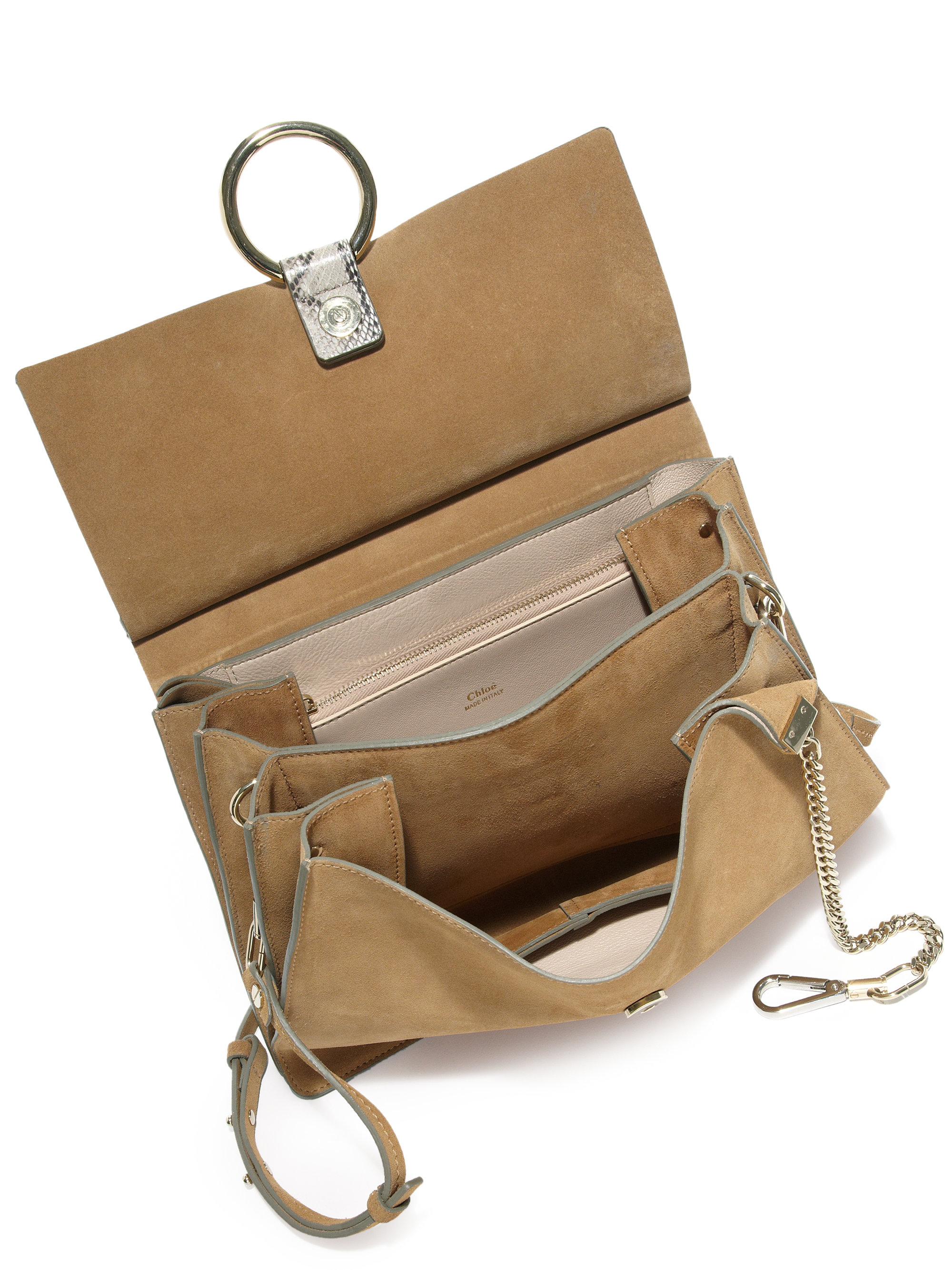 the best handbags - Chlo Faye Medium Python \u0026amp; Suede Shoulder Bag in Animal (desert ...