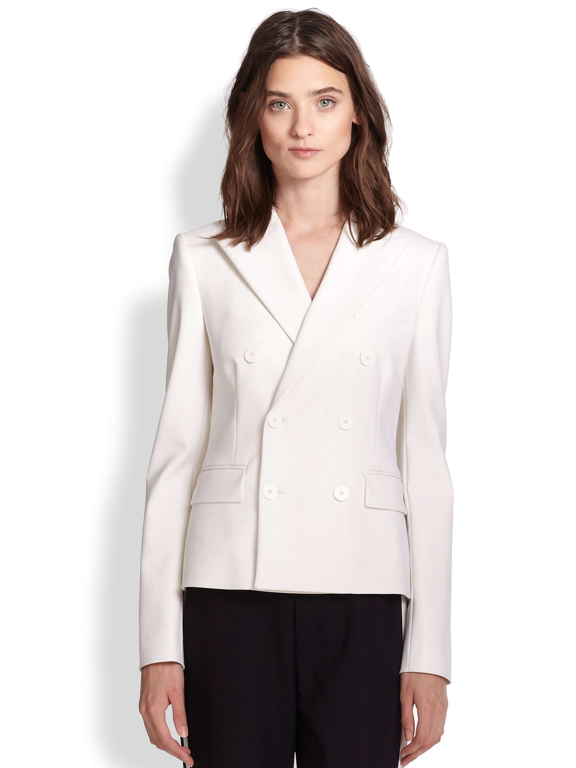 Ralph Lauren Black Label Lyndsey Double-Breasted Jacket in White for ...