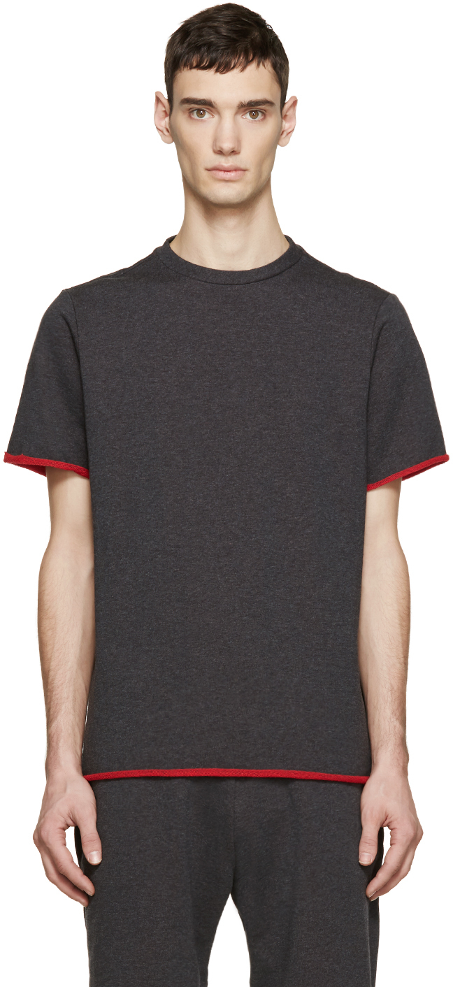 Lyst - Christopher Kane Grey French Terry T-shirt in Gray for Men