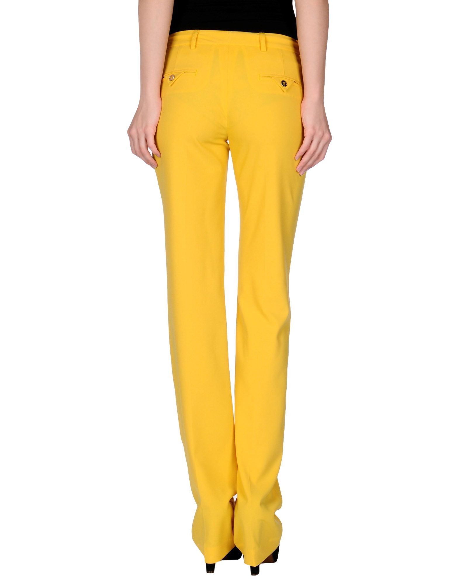 Lyst - Angelo Marani Casual Pants in Yellow